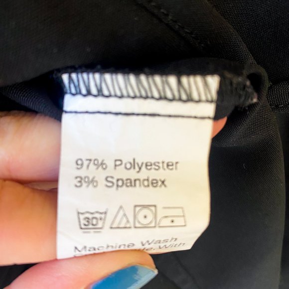 Black V Neck Adjustable Cami Tank Top Blouse | Small - Picture 7 of 7